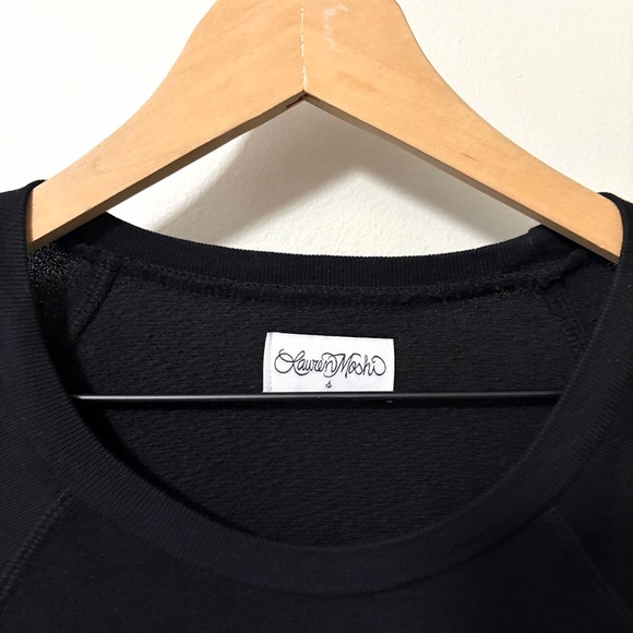 Lauren Moshi Anela Sweatshirt Love Collage Onyx - Picture 4 of 12